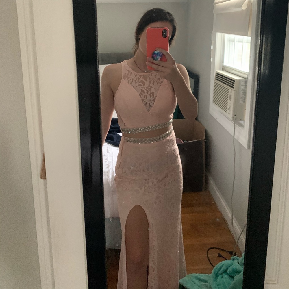 2 piece prom dress